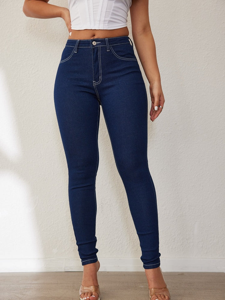 Kvinnor Höga midjan Skinny jeans med en figurnära skärning Mirla-Eva Jonsson