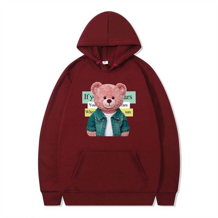 Kvinnor Hoodie med söt björn motiv Mirla-Eva Jonsson