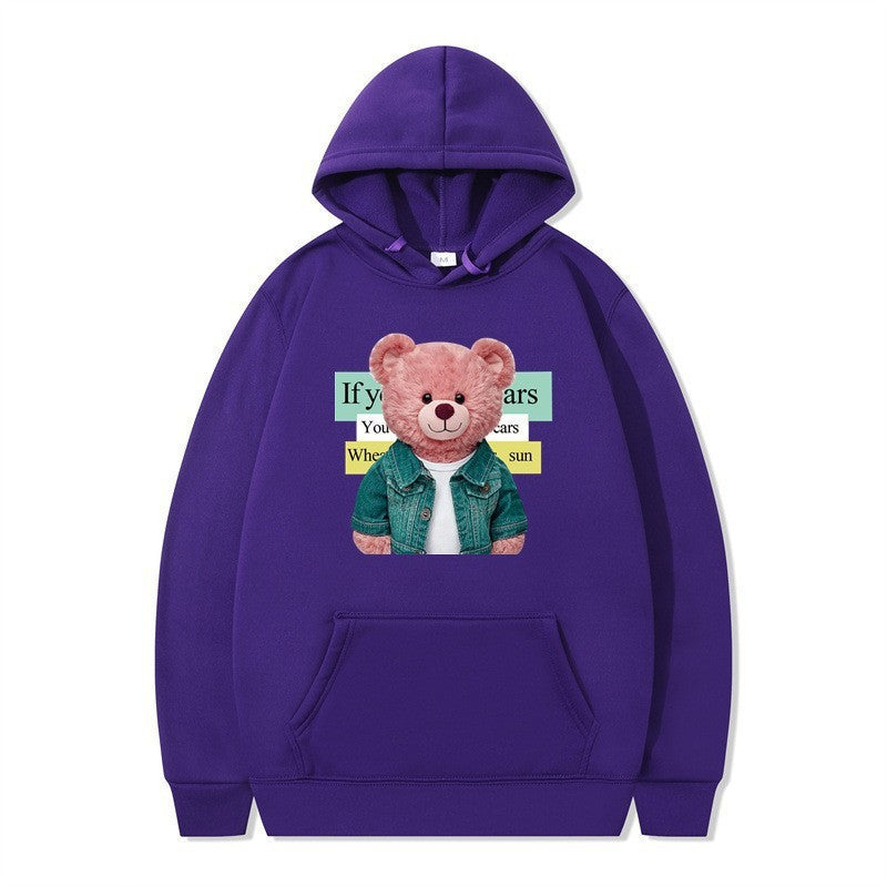 Kvinnor Hoodie med söt björn motiv Mirla-Eva Jonsson