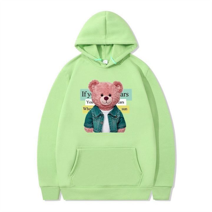 Kvinnor Hoodie med söt björn motiv Mirla-Eva Jonsson