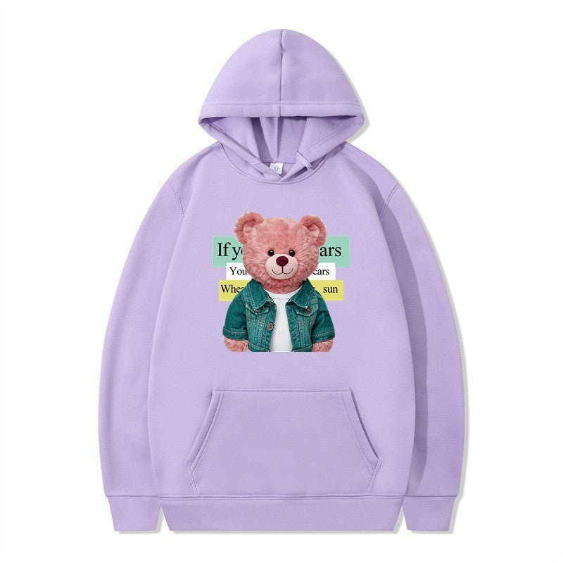Kvinnor Hoodie med söt björn motiv Mirla-Eva Jonsson
