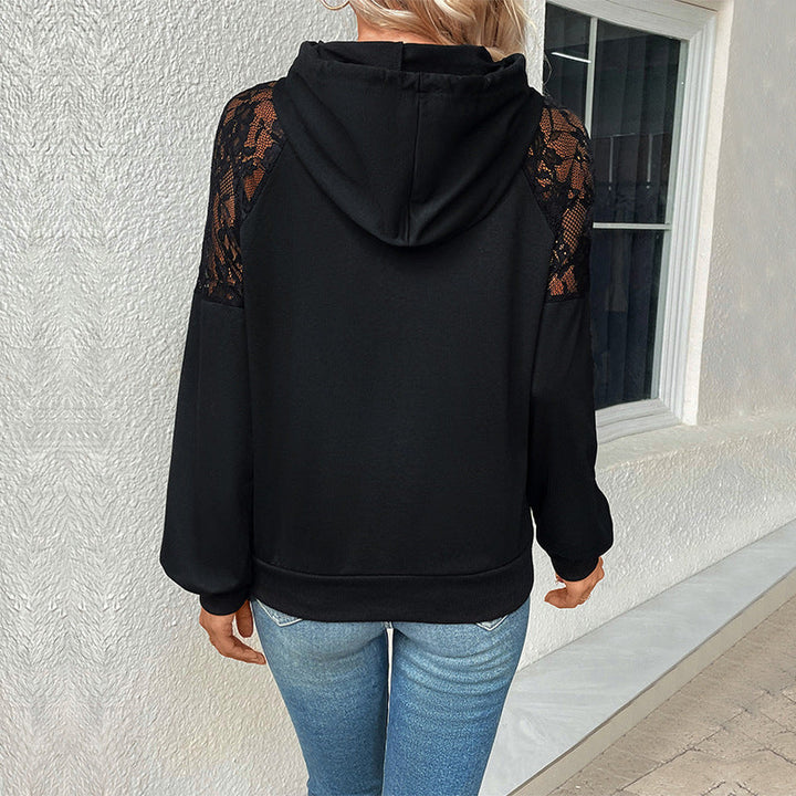 Kvinnor Huvtröja med Eleganta Spetsdetaljer Mirla-Eva Jonsson