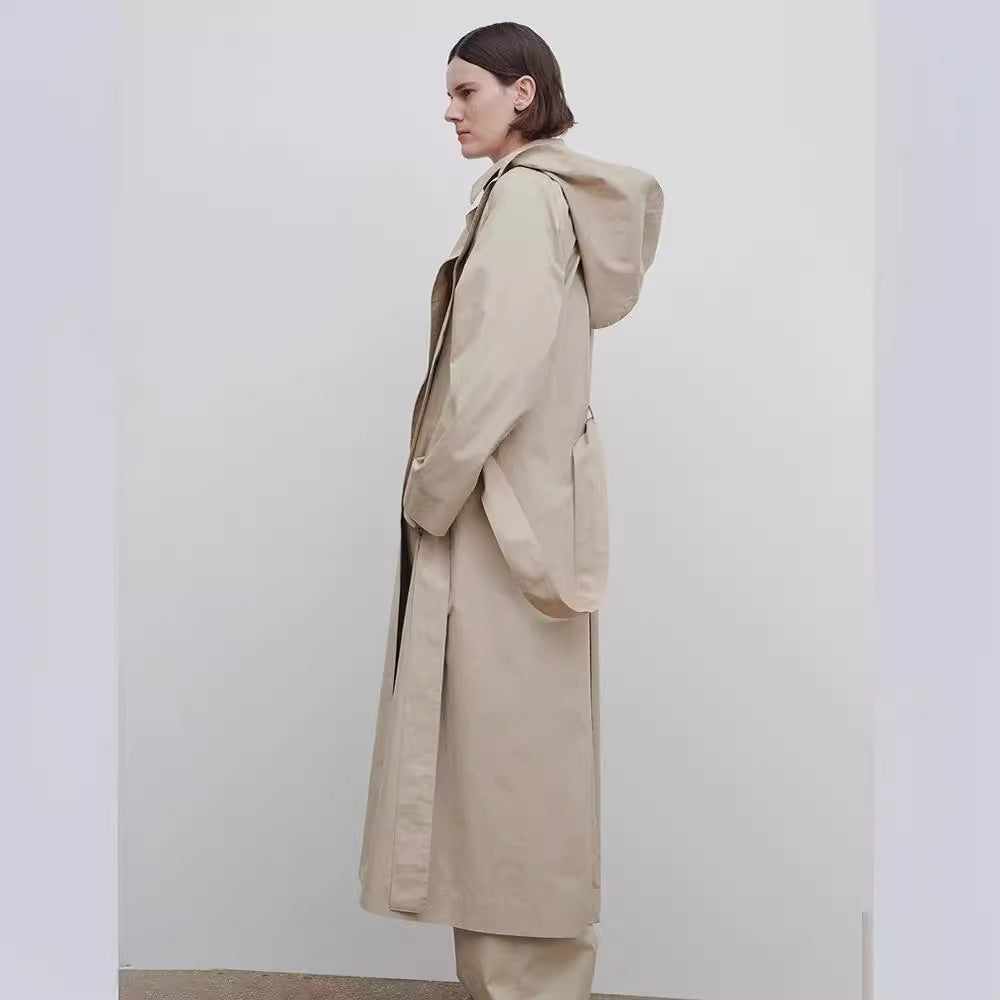 Kvinnor Lång Oversized Trench Coat med Brett Krage Mirla-Eva Jonsson
