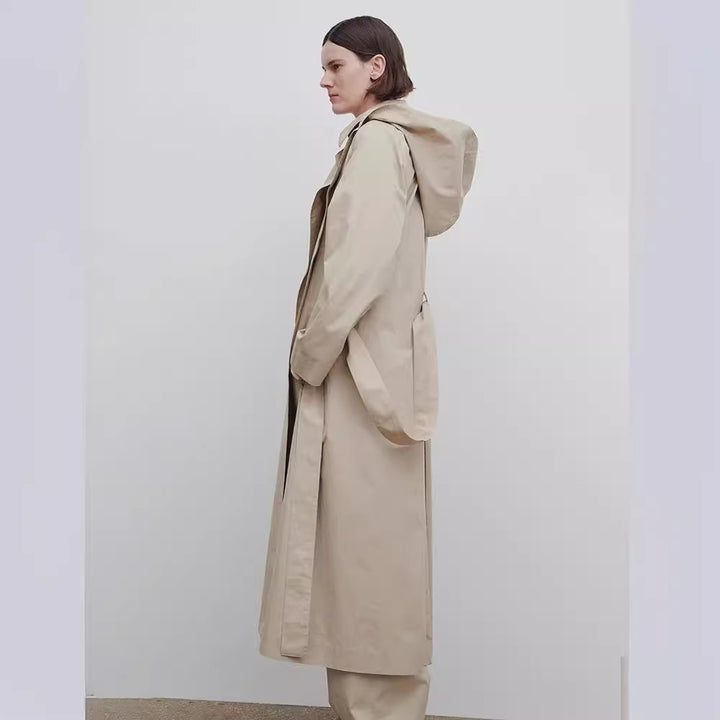 Kvinnor Lång Oversized Trench Coat med Brett Krage Mirla-Eva Jonsson
