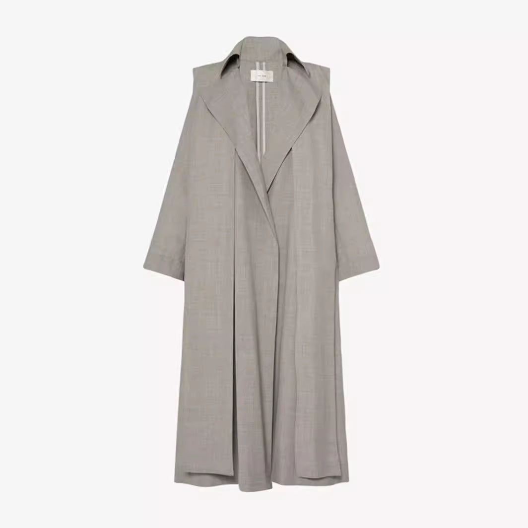 Kvinnor Lång Oversized Trench Coat med Brett Krage Mirla-Eva Jonsson