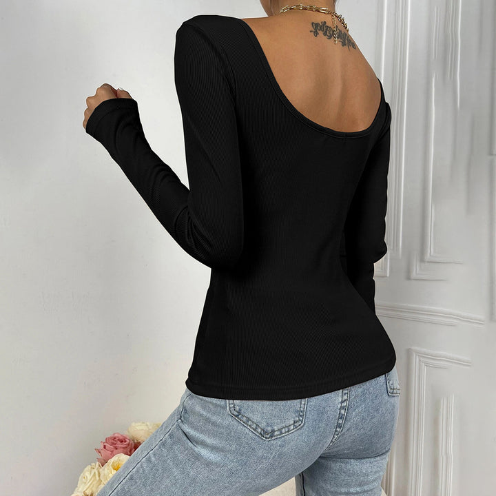 Kvinnor Långärmad Bodysuit med Dekorativ Lindningsdesign Mirla-Eva Jonsson