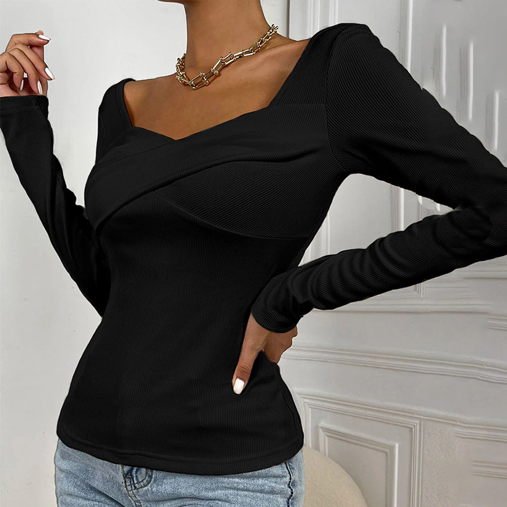 Kvinnor Långärmad Bodysuit med Dekorativ Lindningsdesign Mirla-Eva Jonsson
