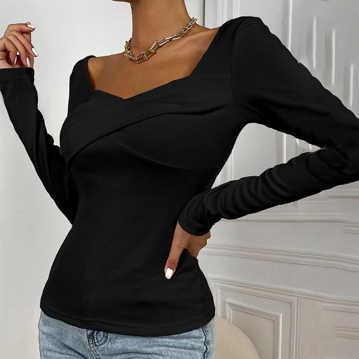 Kvinnor Långärmad Bodysuit med Dekorativ Lindningsdesign Mirla-Eva Jonsson