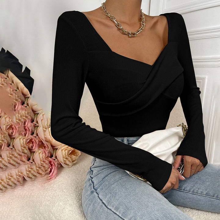 Kvinnor Långärmad Bodysuit med Dekorativ Lindningsdesign Mirla-Eva Jonsson