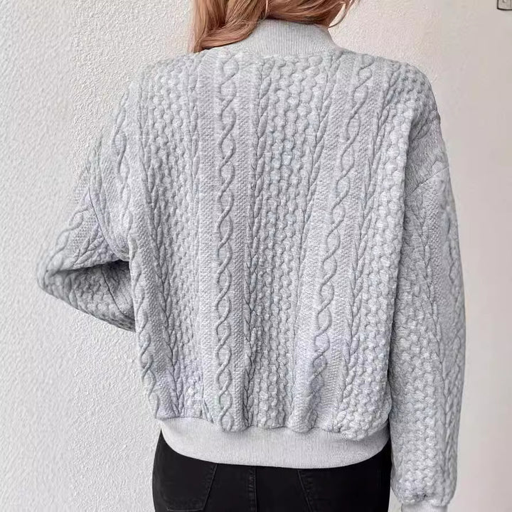 Kvinnor Lätt cardigan med strukturerad yta och knappslå Mirla-Eva Jonsson