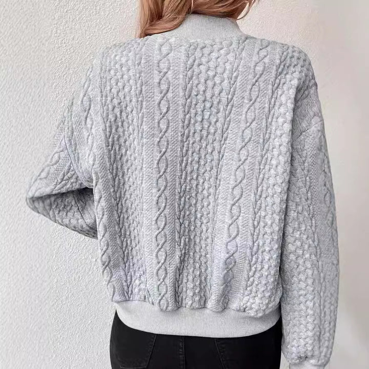 Kvinnor Lätt cardigan med strukturerad yta och knappslå Mirla-Eva Jonsson