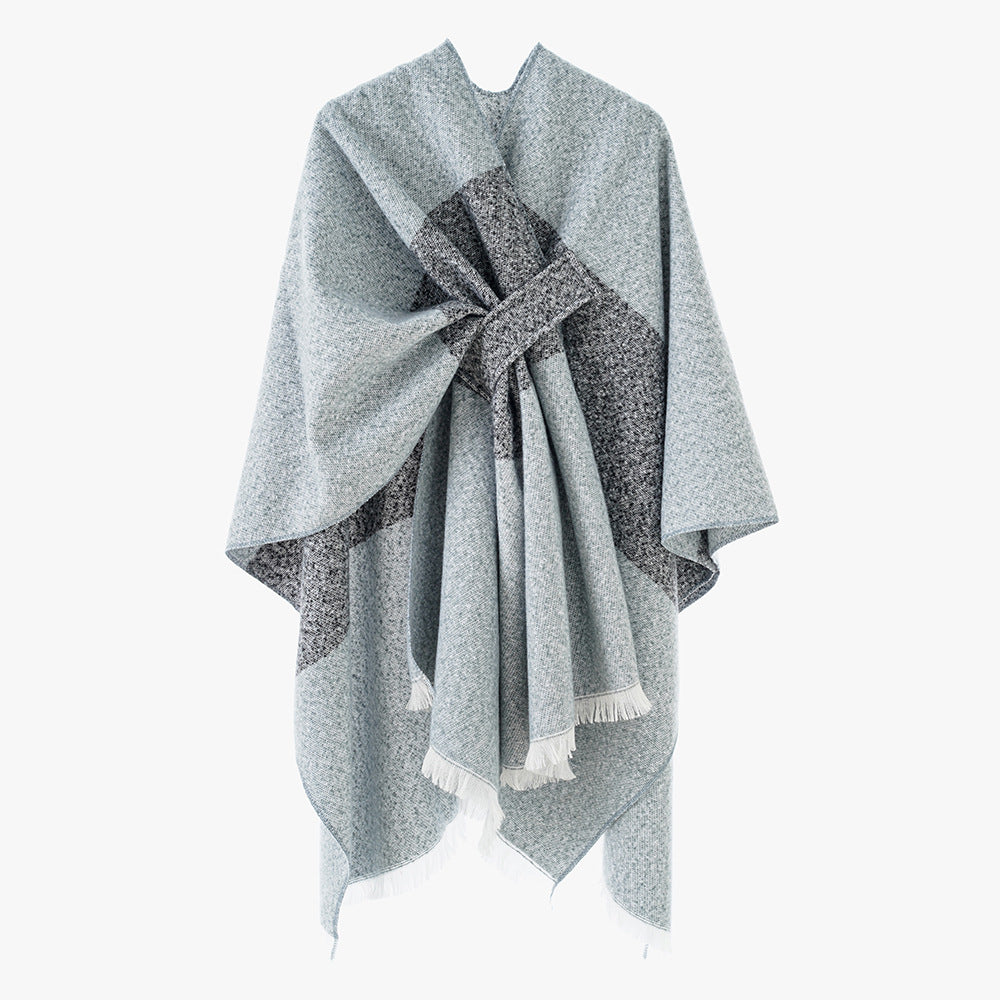 Kvinnor Lyxig Oversize Poncho I Högkvalitativ Blandningstyg Mirla-Eva Jonsson