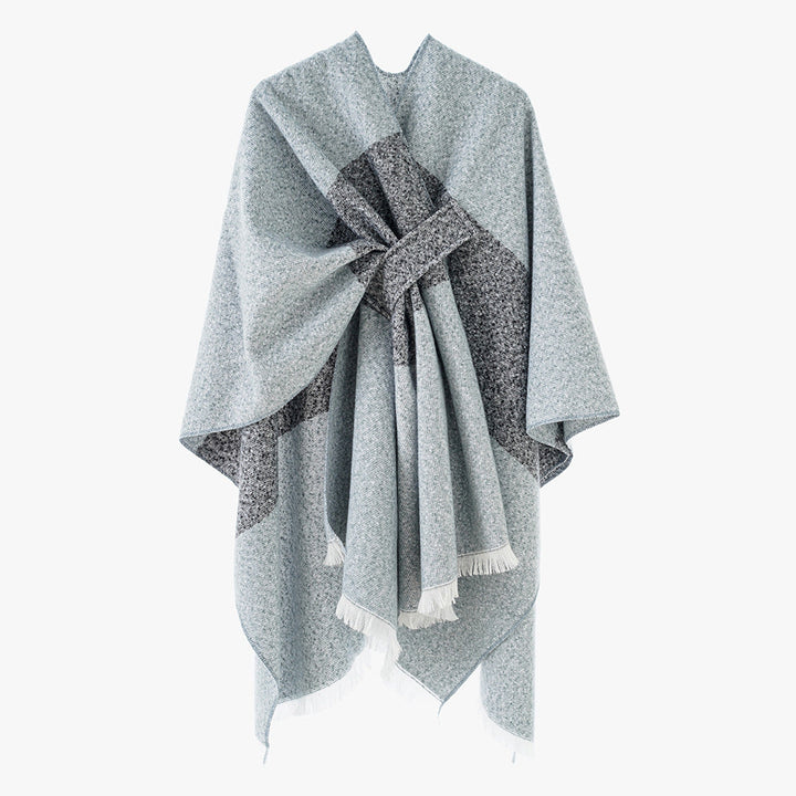 Kvinnor Lyxig Oversize Poncho I Högkvalitativ Blandningstyg Mirla-Eva Jonsson