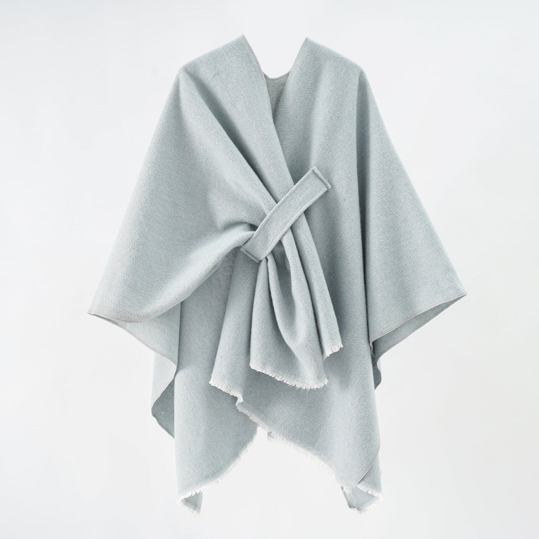 Kvinnor Lyxig Oversize Poncho I Högkvalitativ Blandningstyg Mirla-Eva Jonsson