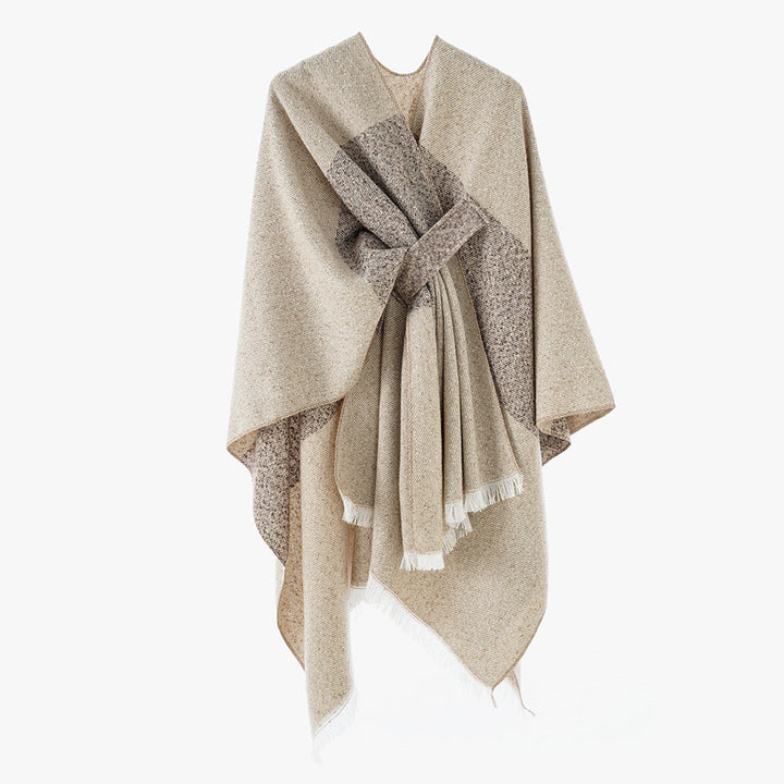 Kvinnor Lyxig Oversize Poncho I Högkvalitativ Blandningstyg Mirla-Eva Jonsson