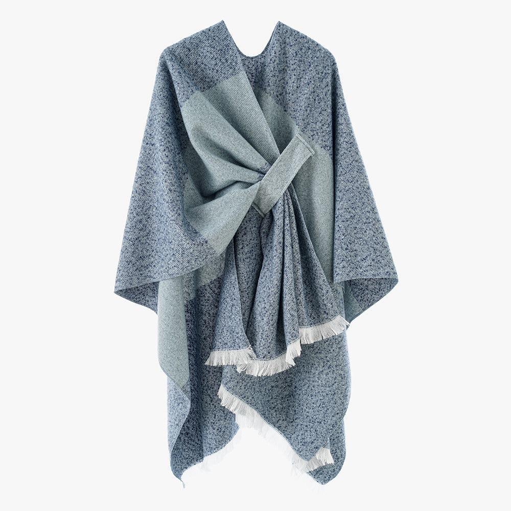 Kvinnor Lyxig Oversize Poncho I Högkvalitativ Blandningstyg Mirla-Eva Jonsson
