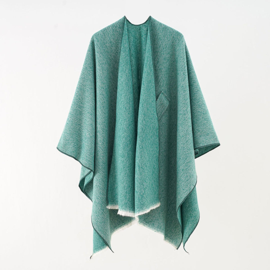 Kvinnor Lyxig Oversize Poncho I Högkvalitativ Blandningstyg Mirla-Eva Jonsson
