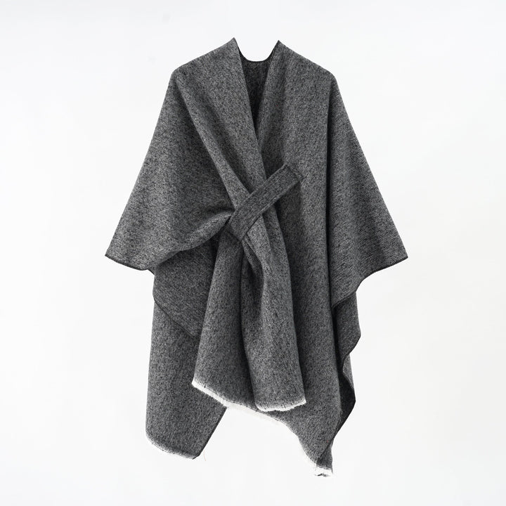 Kvinnor Lyxig Oversize Poncho I Högkvalitativ Blandningstyg Mirla-Eva Jonsson