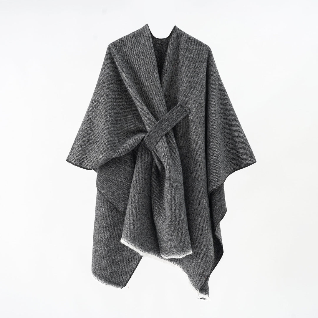 Kvinnor Lyxig Oversize Poncho I Högkvalitativ Blandningstyg Mirla-Eva Jonsson