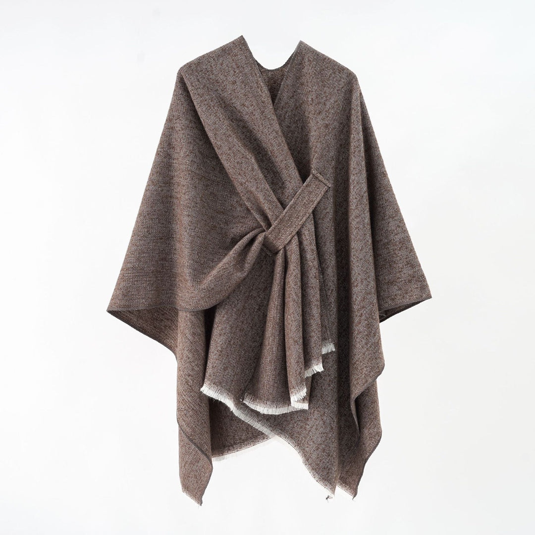 Kvinnor Lyxig Oversize Poncho I Högkvalitativ Blandningstyg Mirla-Eva Jonsson