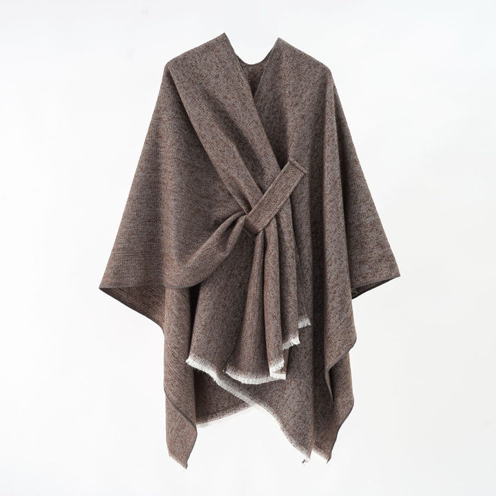 Kvinnor Lyxig Oversize Poncho I Högkvalitativ Blandningstyg Mirla-Eva Jonsson