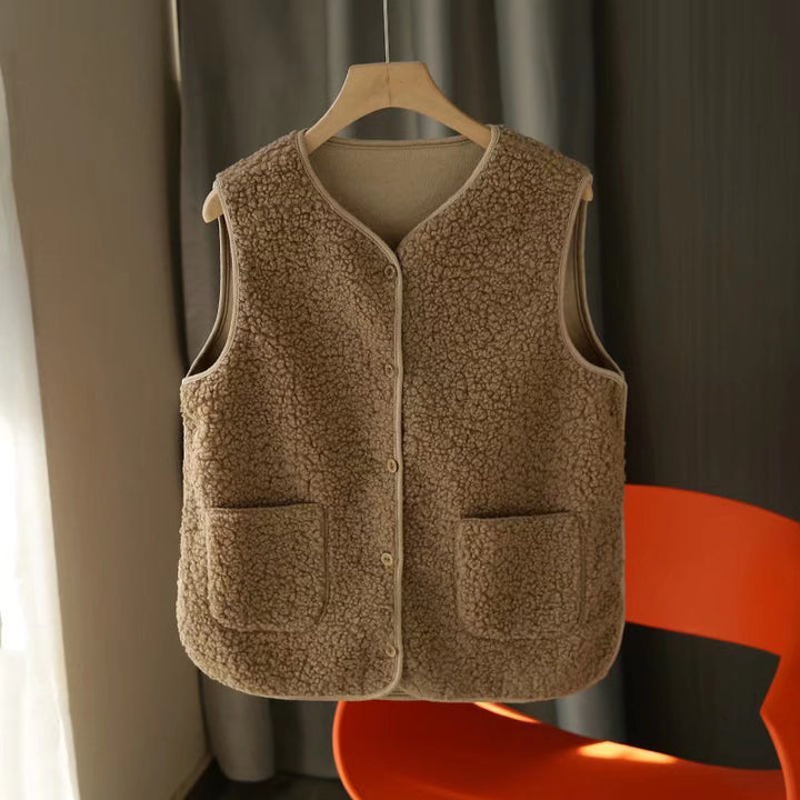 Kvinnor Mysig Fleece Väst med Praktiska Fickor Mirla-Eva Jonsson