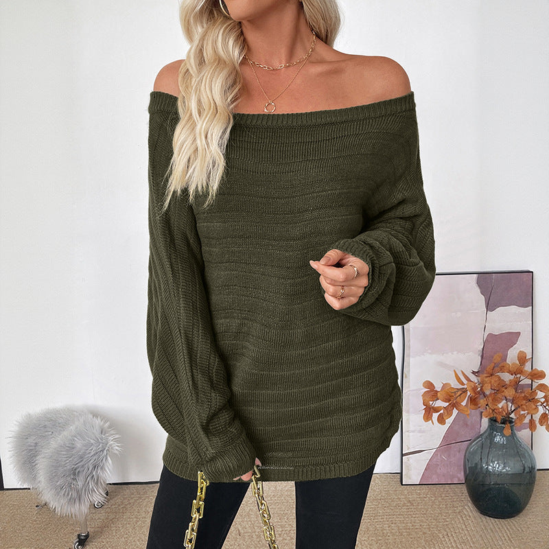 Kvinnor Off-Shoulder Stickad Tröja Mirla-Eva Jonsson