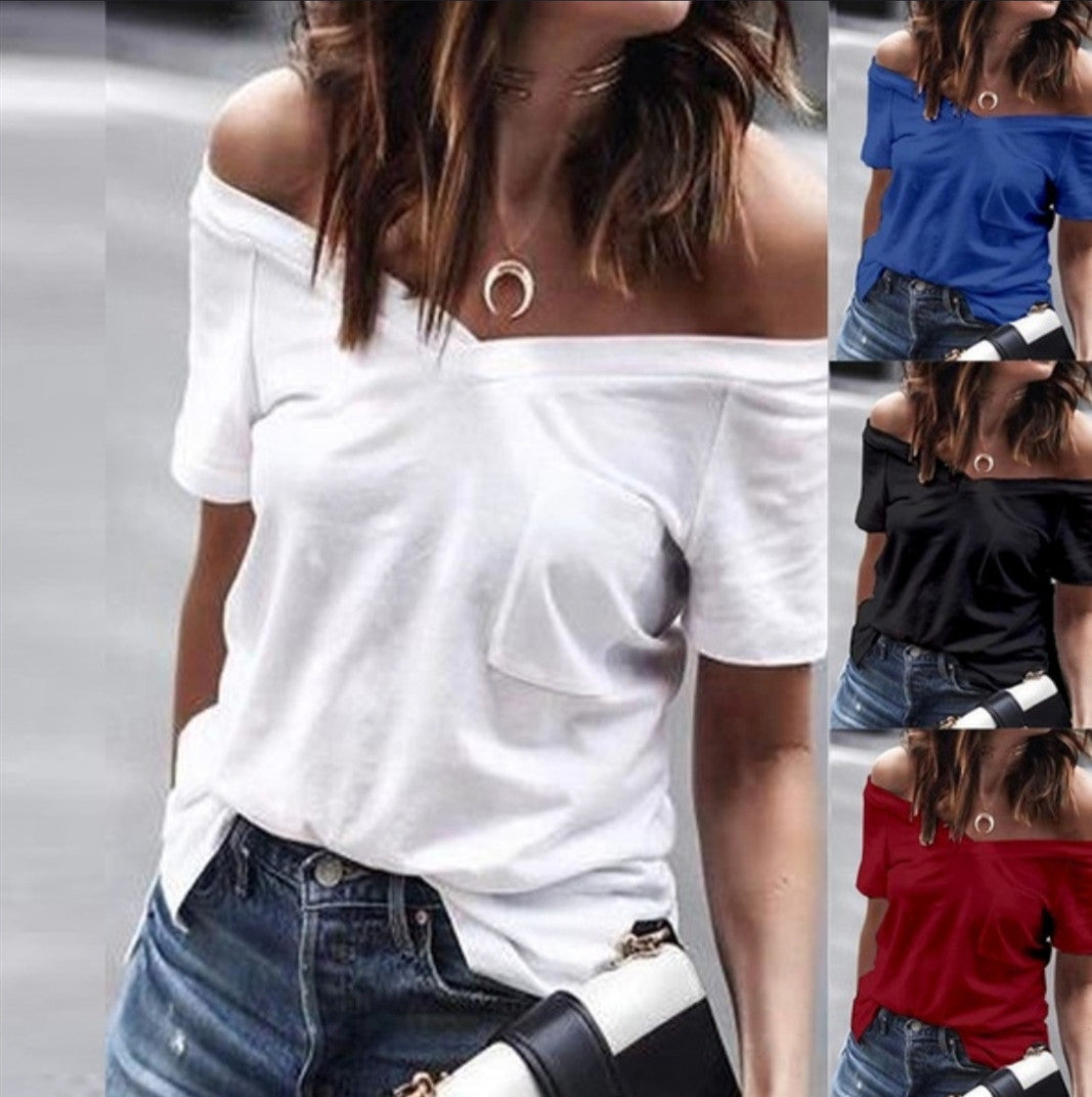 Kvinnor Off-Shoulder T-Shirt Mirla-Eva Jonsson