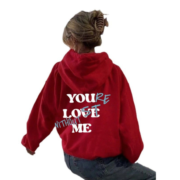Kvinnor Oversized Hoodie med Inspirerande Tryck Mirla-Eva Jonsson