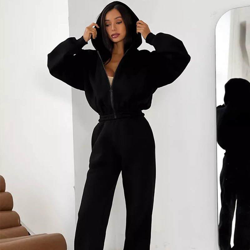Kvinnor Oversized Hoodie med sportig skärning och elastisk midja Mirla-Eva Jonsson