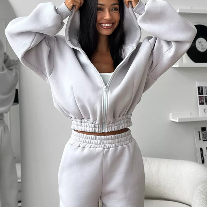 Kvinnor Oversized Hoodie med sportig skärning och elastisk midja Mirla-Eva Jonsson