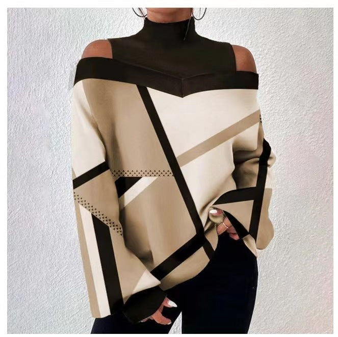 Kvinnor Oversized Pullover med trendig grafisk design Mirla-Eva Jonsson