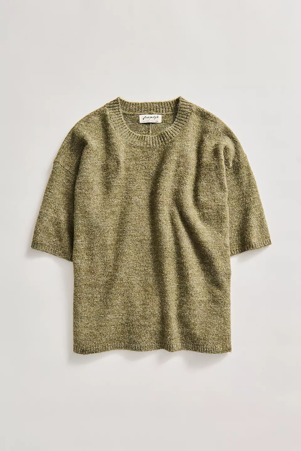 Kvinnor Oversized Sweater med Eleganta Nätärmar och Delikat Broderimönster Mirla-Eva Jonsson