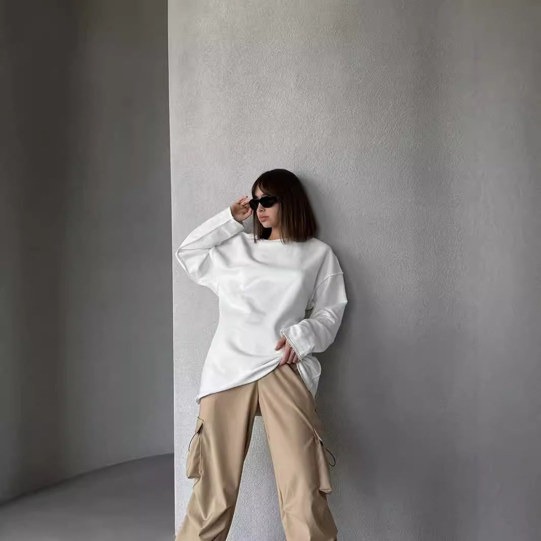 Kvinnor Oversized Sweatshirt med avslappnad passform och vida ärmar Mirla-Eva Jonsson