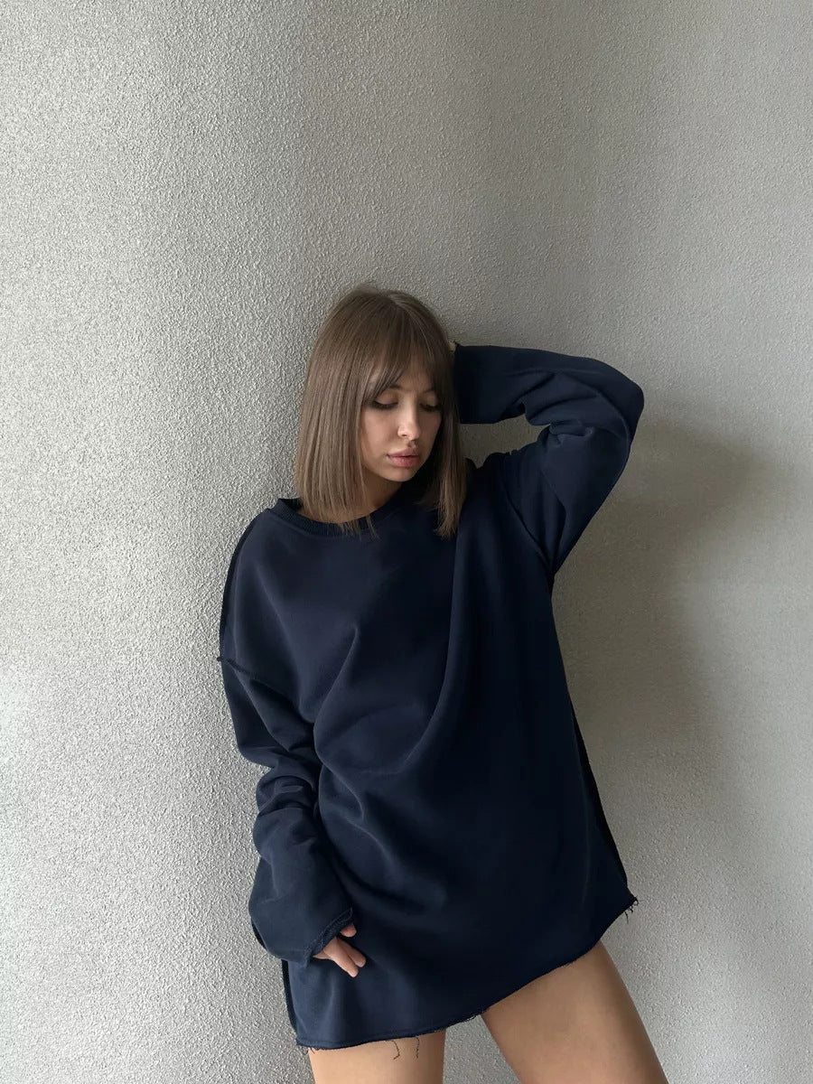 Kvinnor Oversized Sweatshirt med avslappnad passform och vida ärmar Mirla-Eva Jonsson