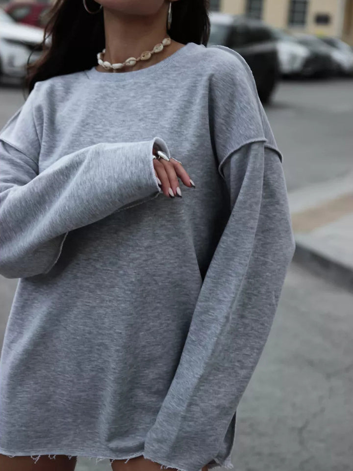 Kvinnor Oversized Sweatshirt med avslappnad passform och vida ärmar Mirla-Eva Jonsson