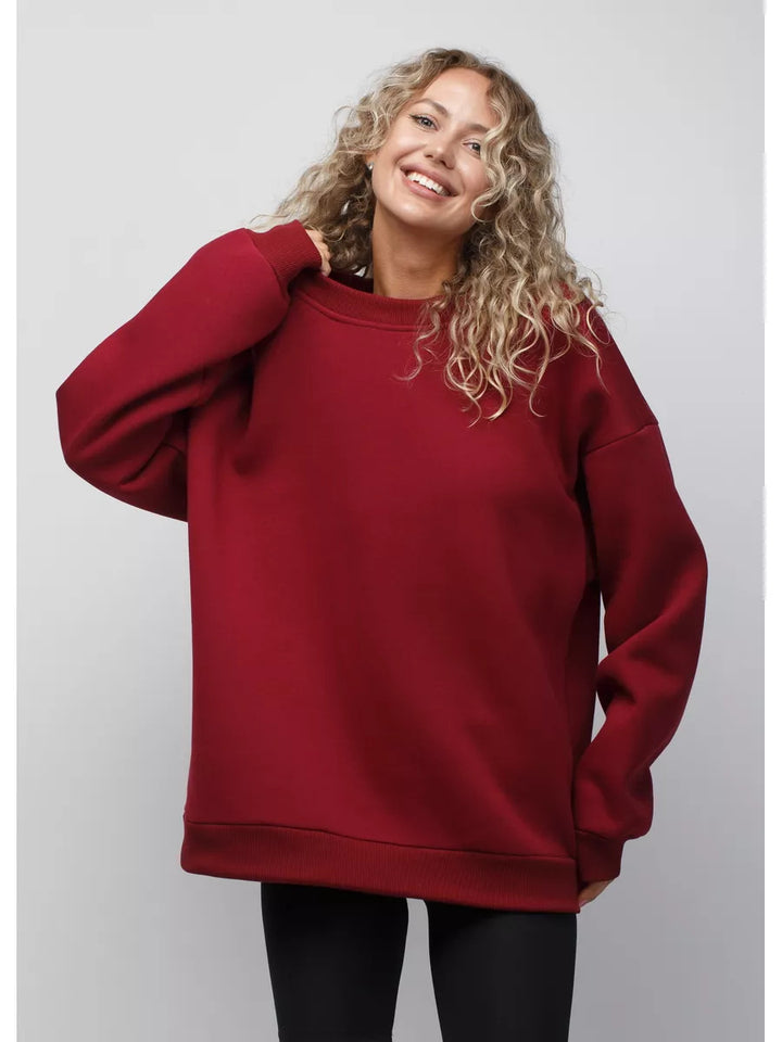 Kvinnor Oversized Sweatshirt med breda ärmar och elastisk midja Mirla-Eva Jonsson