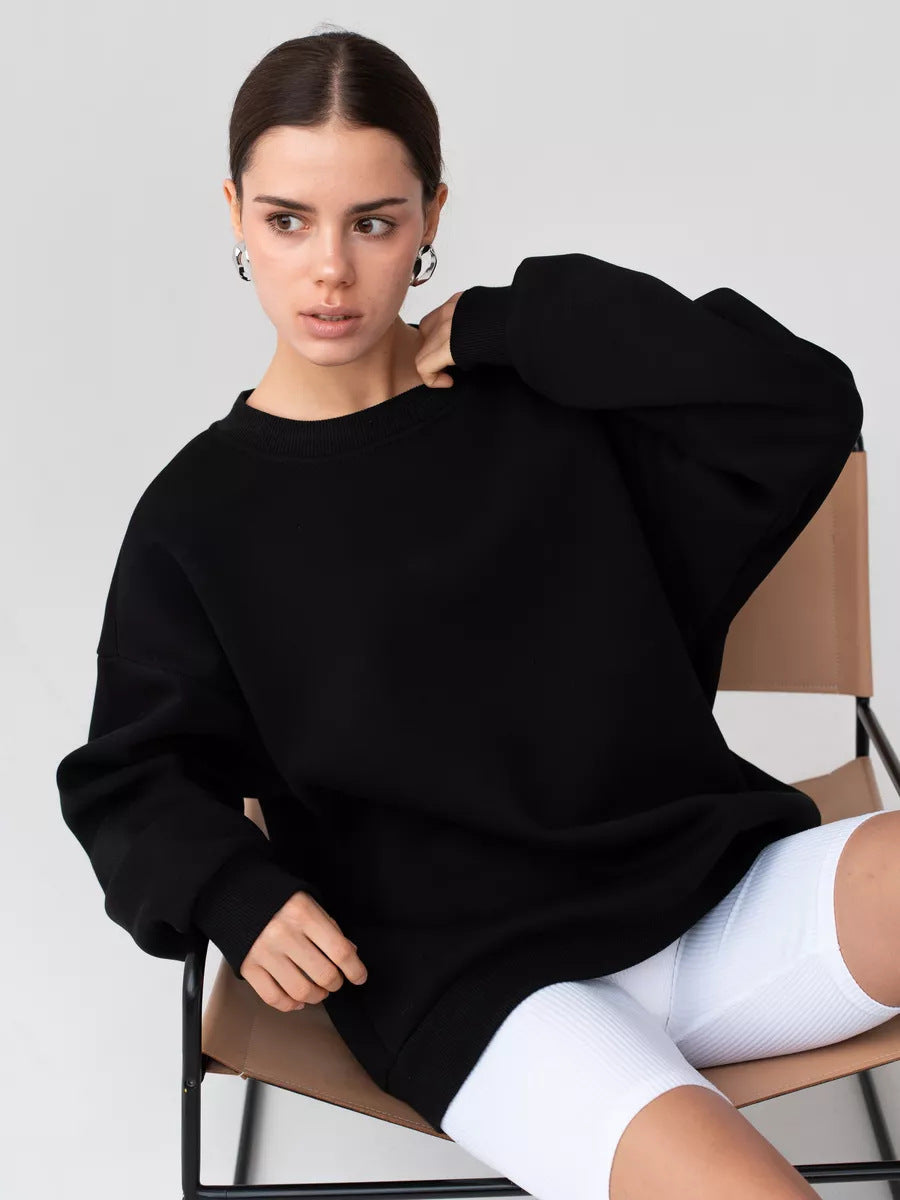 Kvinnor Oversized Sweatshirt med breda ärmar och elastisk midja Mirla-Eva Jonsson