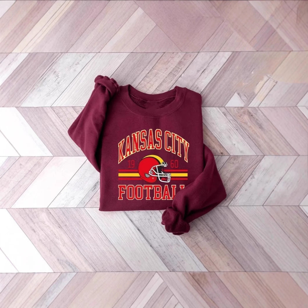 Kvinnor Oversized Sweatshirt med nostalgisk fotbollsdesign Mirla-Eva Jonsson