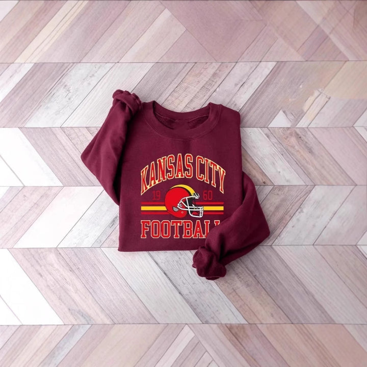 Kvinnor Oversized Sweatshirt med nostalgisk fotbollsdesign Mirla-Eva Jonsson