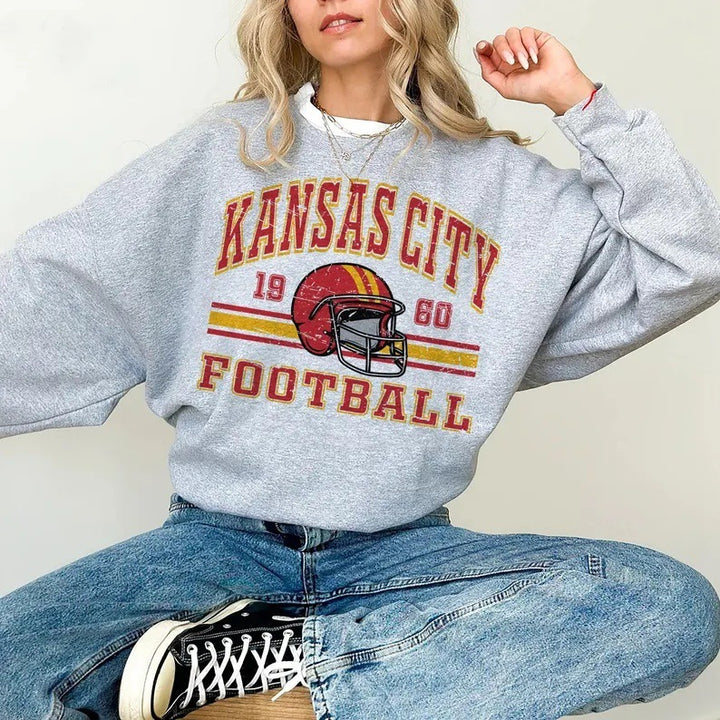 Kvinnor Oversized Sweatshirt med nostalgisk fotbollsdesign Mirla-Eva Jonsson