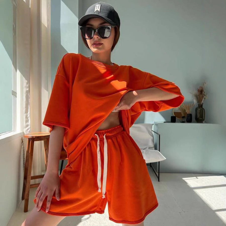 Kvinnor Oversized T-shirt och Shorts Set Mirla-Eva Jonsson