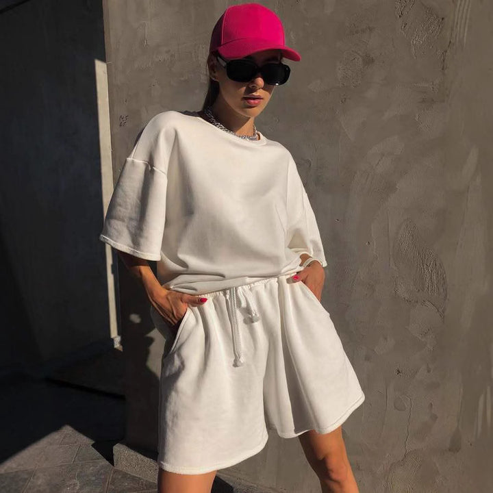 Kvinnor Oversized T-shirt och Shorts Set Mirla-Eva Jonsson