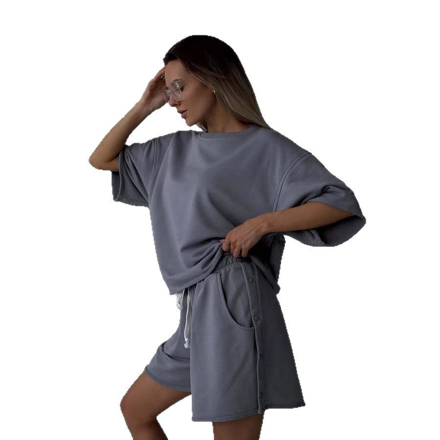 Kvinnor Oversized T-shirt och Shorts Set Mirla-Eva Jonsson