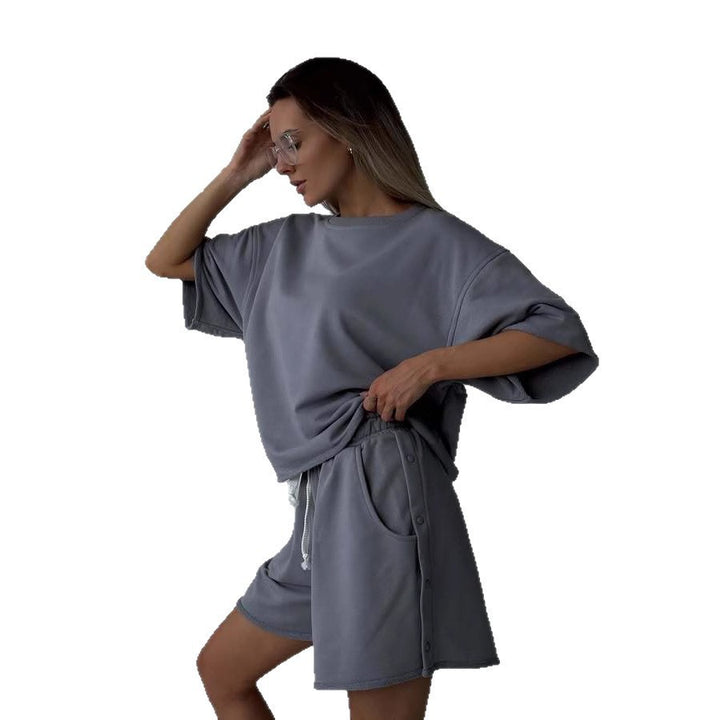 Kvinnor Oversized T-shirt och Shorts Set Mirla-Eva Jonsson