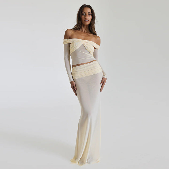 Kvinnor Raffinerad tvådelad aftonklänning i Off-Shoulder-stil Eva Jonsson-Eva Jonsson