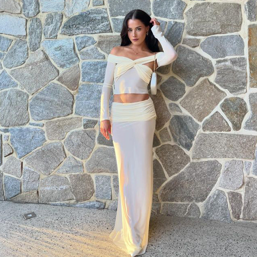 Kvinnor Raffinerad tvådelad aftonklänning i Off-Shoulder-stil Eva Jonsson-Eva Jonsson