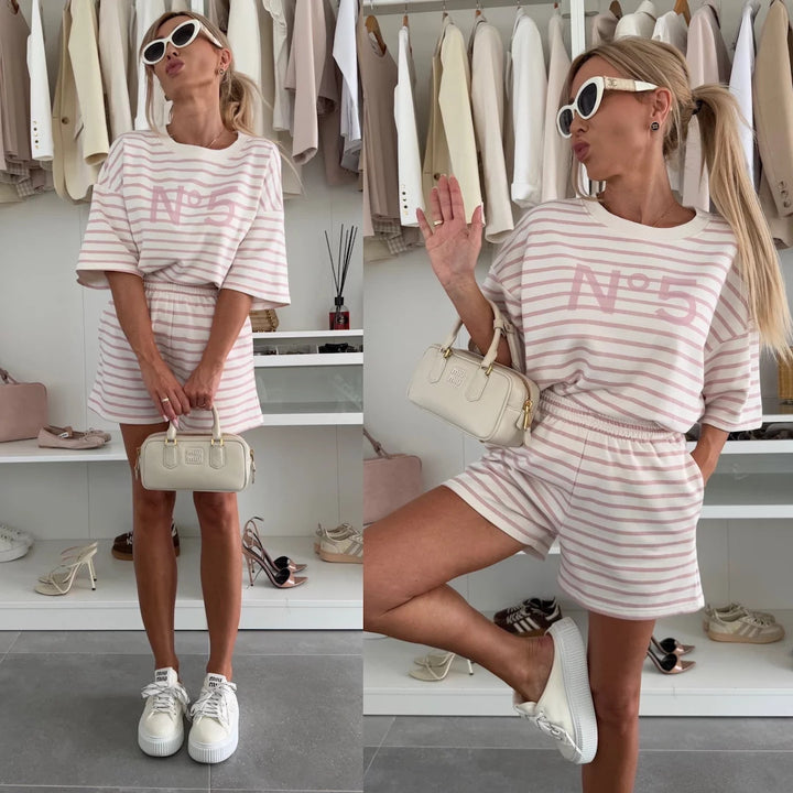 Kvinnor Randig Avslappnad Outfit Mirla-Eva Jonsson