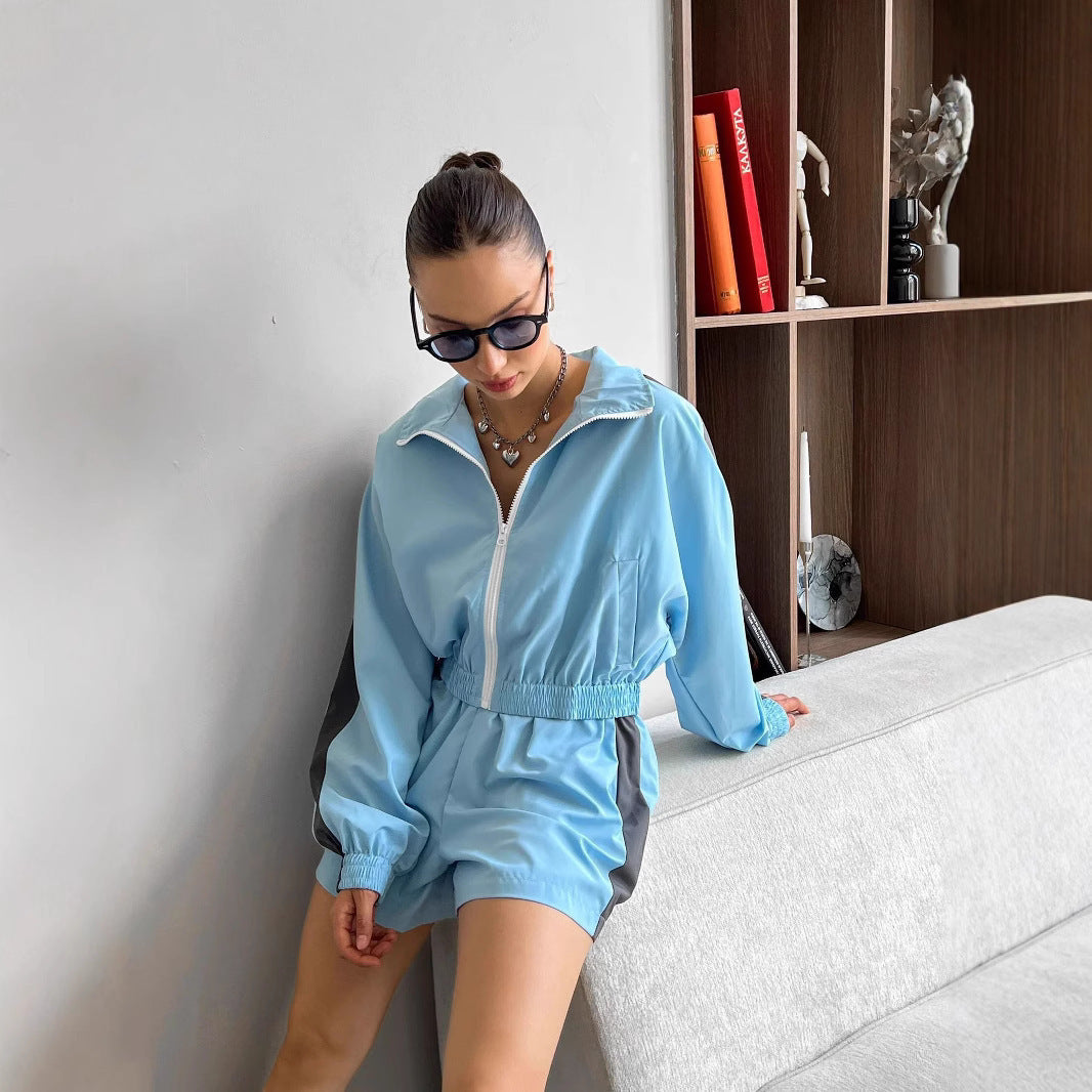 Kvinnor Sportig Kort Jacka och Shorts Set Mirla-Eva Jonsson