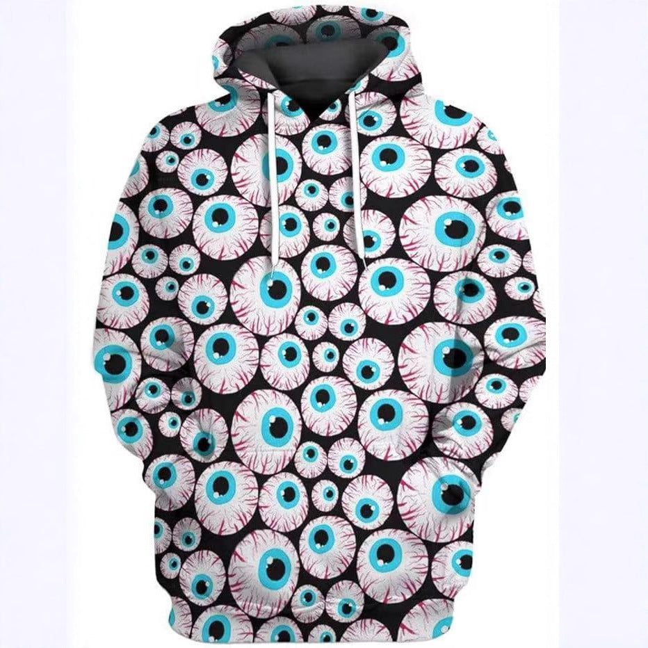 Kvinnor Stilig Hoodie med iögonfallande ögondesign Mirla-Eva Jonsson